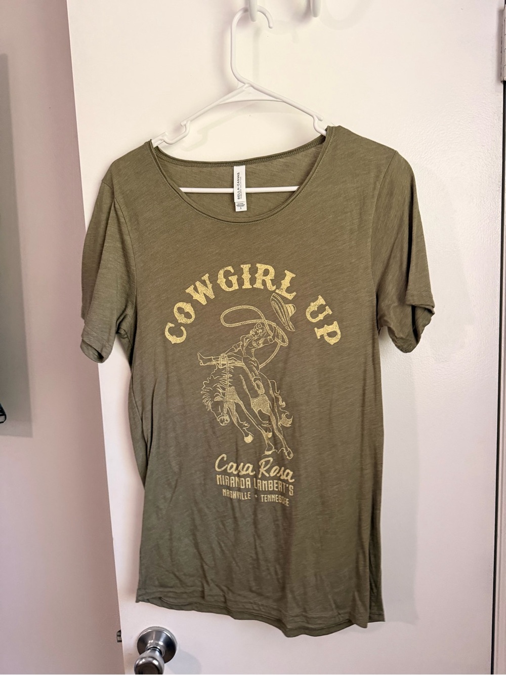 Bella Canvas Olive Green 'Cowgirl Up' Graphic Tee